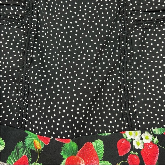 Fleur du Mal Silk Polka Dot Mini Skirt Love Bound Strawberry Print 4 New - Picture 6 of 16
